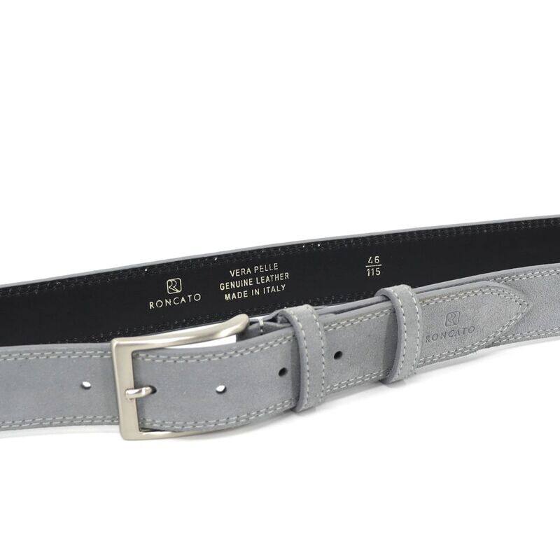 Upgrade Your Look with R RONCATO Beige Suede Leather Belt - A Timeless Accessory for Every Occasion, 125cm