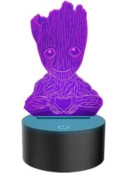 Multi-color Baby Groot 3D LED Night Lamp, USB Desk Lamp, 16 Color with remote control Bedroom Table Lamp, Home Decor Light Gifts