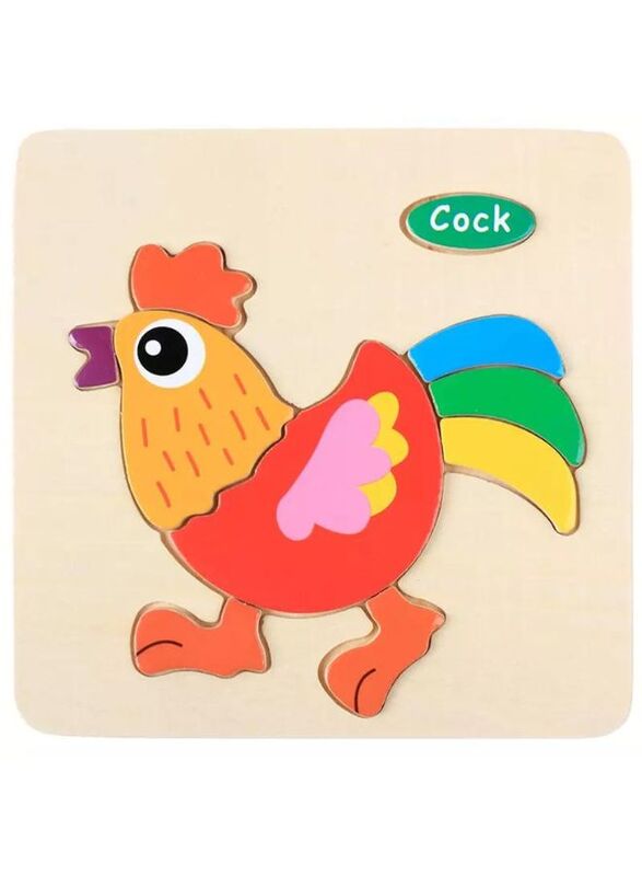 

Generic Wooden Puzzles for Kids Boys and Girls Animals Set Cock