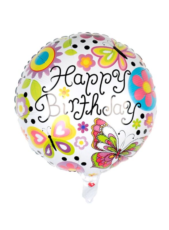 1 pc 18 Inch Birthday Party Balloons Large Size Happy Birthday Butterfly Foil Balloon Adult & Kids Party Theme Decorations for Birthday, Anniversary, Baby Shower