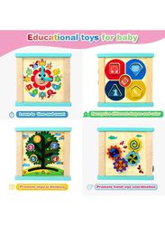 Activity Cube Wooden Baby Educational Toys for 12 -18 Months