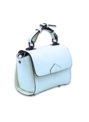 Classic and Chic: GAI MATTIOLO's White Leather Handbag for Women