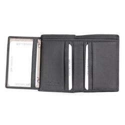 Gai Mattiolo Men's wallet in nappa leather, Equipped with card holder, card-sized document holder and space for banknotes., Black