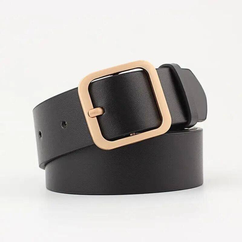 Leather Belts for Women Waist Sash Female Waistband Dresses Jeans Belts, Black