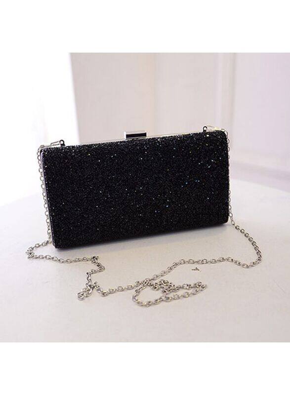 Sparkling Small Clutch Purse for Women's Parties and Weddings, Complete with Detachable Chain