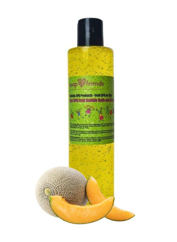 

Soap&friends 2-in-1 Kids Shampoo and Shower Gel 250ml Ripe Melon Fruit Scent with Nourishing Jojoba Oil for Gentle Cleansing and Moisturizing