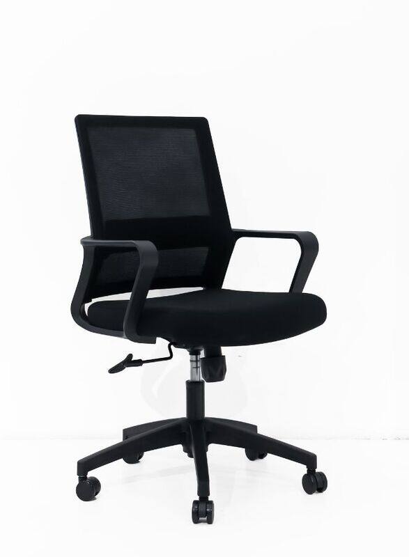 

Generic Black Frame Ergonomic Swivel Office Mesh Chair Without Headrest, Comfortable and Stylish for Office, Home and Shops