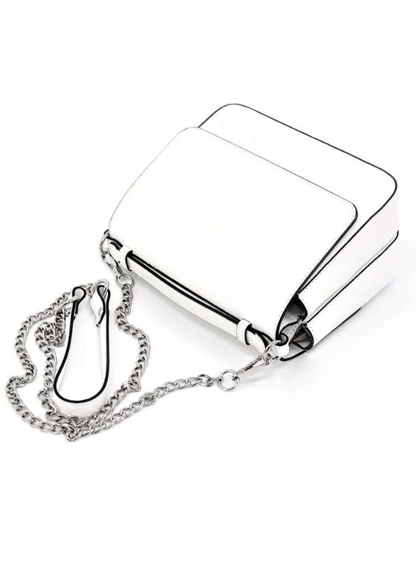 Elegant and Timeless White Leather Handbag for Women