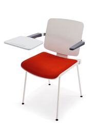 Training Chair With Writing Pad and Handrests for Schools, Collages, Office, with Steel Frame for Sturdy Comfortable Seating