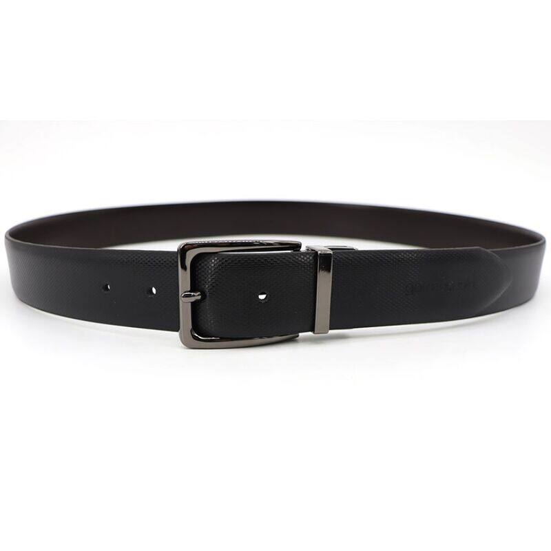 Men's calf leather belt made in Italy, A Versatile Accessory for Any Occasion, Black, 125cm