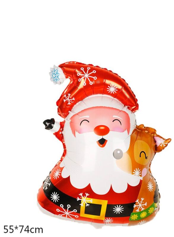 5pcs Christmas Foil Balloons include 1 x Santa Claus, 1 x Snowman, 1 x Penguine, 1 x Elf, 1 x Christmas Tree Happy Holidays Giant Balloon Decoration Party Supplies