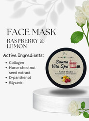 Raspberry Lemon Gel Face Mask for Sauna and Steam Bath Glow, 50ml