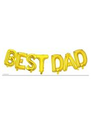 Happy Father's Day Balloon Set with BEST DAD letters, Moustach, Best Dad Trophy and Round Balloons Decoration for Father's Day Party