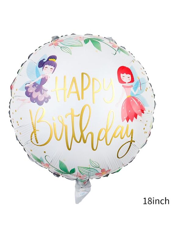1 pc 18 Inch Birthday Party Balloons Large Size Happy Birthday Girls Foil Balloon Adult & Kids Party Theme Decorations for Birthday, Anniversary, Baby Shower