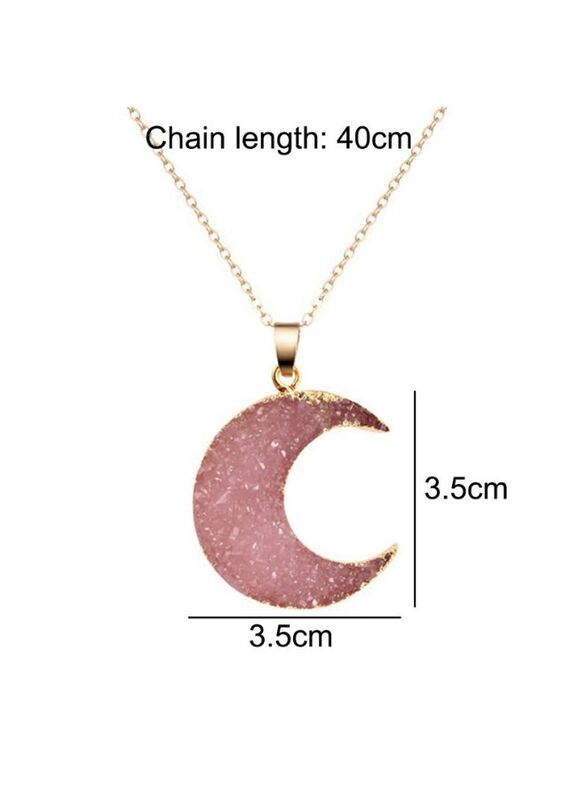 Black Moon Alloy Link Chain Necklace for Women - Add a Touch of Celestial Charm