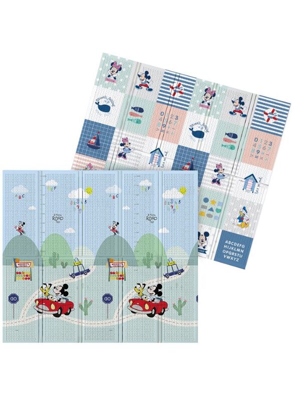 Reversible Folding Children's Waterproof and Non-toxic Double Sided Mat (200x180x1.0cm), Mouse