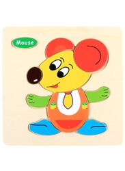 Wooden Puzzles for Kids Boys and Girls Animals Set Mouse & Cock