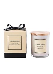 Luxurious Glass Jar Gardenia Scented Candle - Exquisite Floral Bouquet - Long-lasting Fragrance - Up to 48 Hours of Opulent Burning