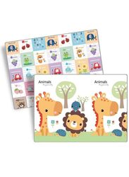 Reversible Folding Children's Waterproof and Non-toxic Double Sided Mat (200x180x1.0cm), Animals