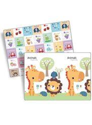 Reversible Folding Children's Waterproof and Non-toxic Double Sided Mat (200x180x1.0cm), Animals