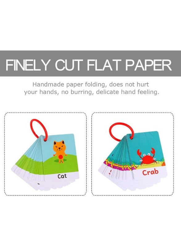Fruit Letter Children Learning Cards: 2 Sets Educational Flash Cards Pocket Card Preschool Teaching Cards for kids