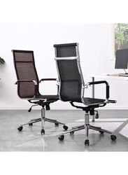 High Back Mesh Chair for Office and Home Use with Adjustable Height and Chrome Legs