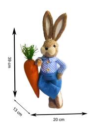 Fatio Easter Bunny Simulation Straw Rabbits Ornament Crafts Decoration for Yard Sign Garden, Living Room, Bedroom 12 cm long