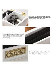 Vintage Windup Wooden Piano Music Box With Classical Music Tunes, Creative, Cute And Romantic Musical Gift for Birthday, Valentine, Christmas, Black