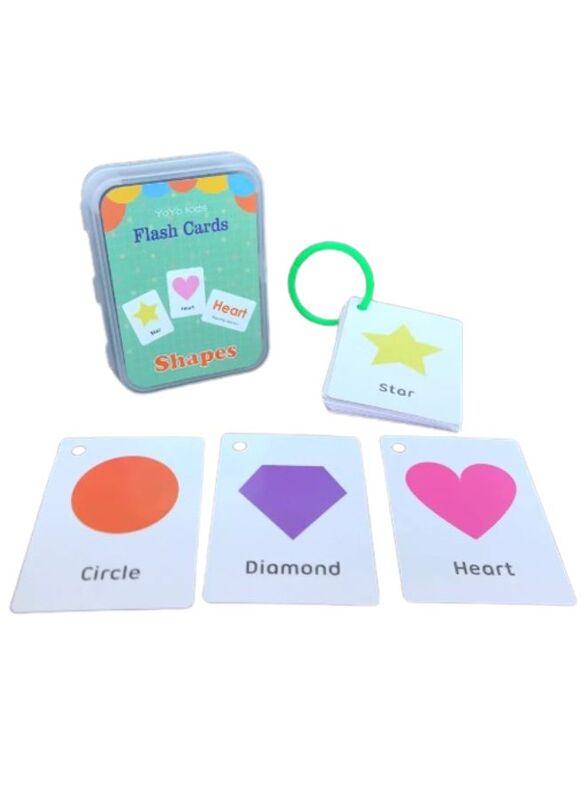 Color Shape Children Learning Cards: 2 Sets Educational Flash Cards Pocket Card Preschool Teaching Cards for kids