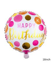 1 pc 18 Inch Birthday Party Balloons Large Size Happy Birthday Pink Foil Balloon Adult & Kids Party Theme Decorations for Birthday, Anniversary, Baby Shower