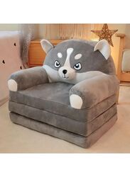 Foldable Toddler Chair Lounger for Girls, Removable and Washable Lazy Sleeping Sofa for Kids, Baby Sofa Bed Foldable Chair, Husky