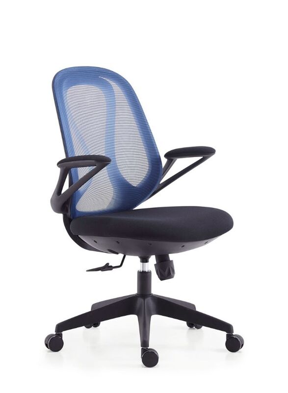 Modern Stylish Middle Back Mesh Office Chair with Elegant Design and Black Frame for Office and Home, Blue