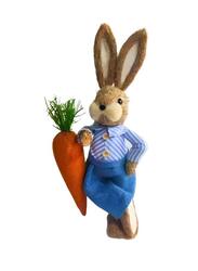 Fatio Easter Bunny Simulation Straw Rabbits Ornament Crafts Decoration for Yard Sign Garden, Living Room, Bedroom 12 cm long