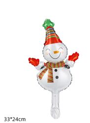 5pcs Christmas Foil Balloons include 2 x Santa Claus, 1 x Reindeer, 1 x Snowman, 1 x Elk Happy Holidays Giant Balloon Decoration Party Supplies