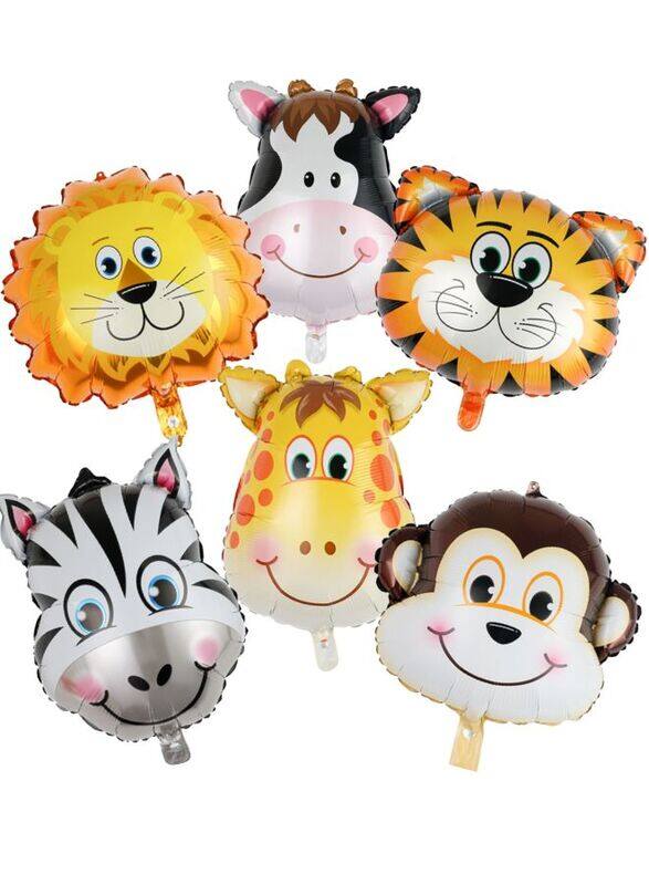 

Generic 6 pc Birthday Party Balloons Large Size Animals Foil Balloon Adult & Kids Party Theme Decorations for Birthday, Anniversary, Baby Shower