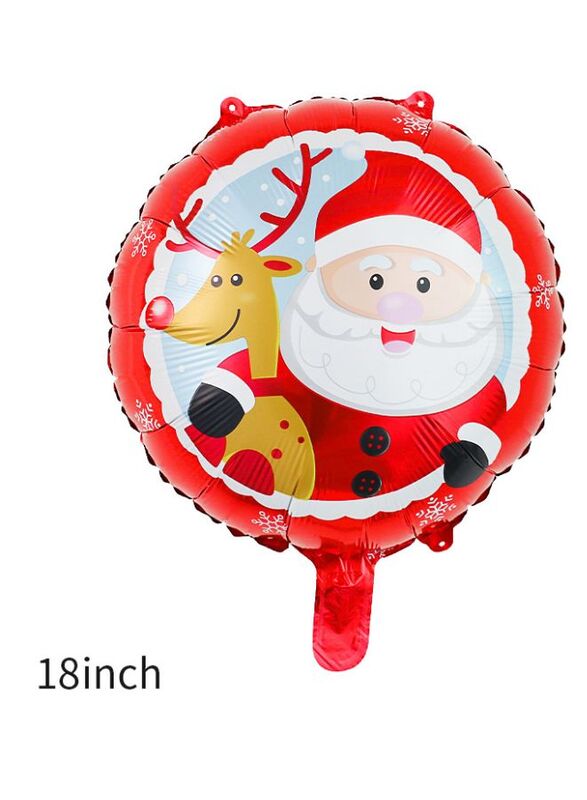 1 pc 18 Inch Christmas Party Balloons Large Size Santa and Deer Foil Balloon Adult & Kids Party Theme Decorations for Birthday, Anniversary, Baby Shower