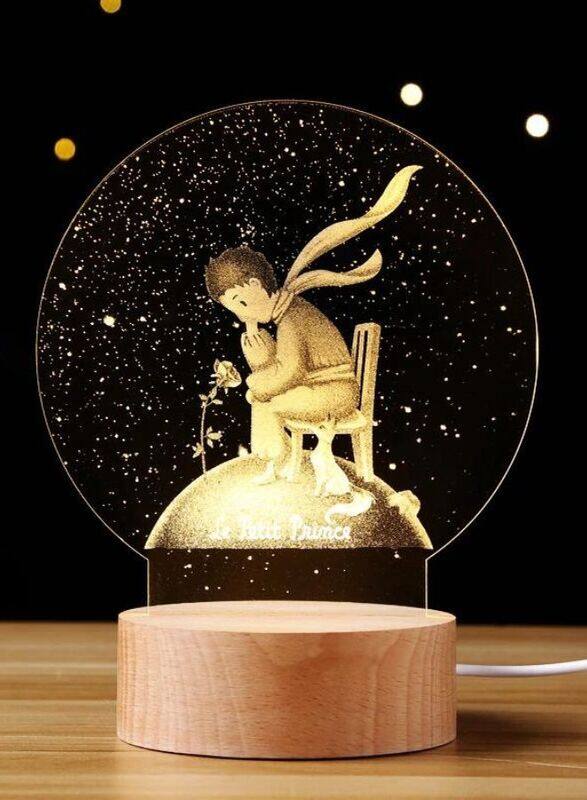 

Generic Little Prine-Kids Night Light 3D Optical Illusion Lamp Best gift idea for your son