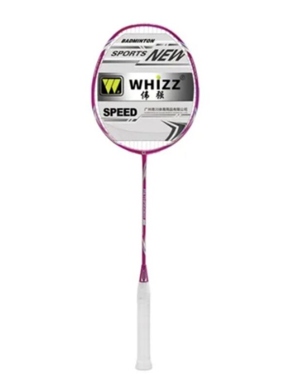 Whizz Y56 Badminton Racket Set for Family Game, School Sports, Lightweight with Full Cover for Indoor and Outdoor Play Intermediate, Advance Level, Pink