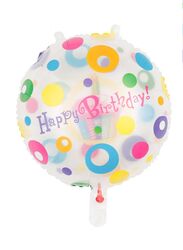 1 pc 18 Inch Birthday Party Balloons Large Size Cup Cake Happy Birthday Double Sided Foil Balloon Adult & Kids Party Theme Decorations for Birthday, Anniversary, Baby Shower