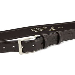 Upgrade your Acessory Game with a sleek Dark Brown Leather Belt, 115cm