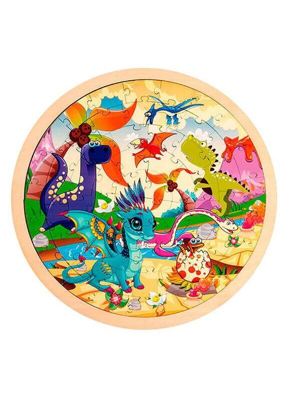 

Generic Large Piece Puzzles for Kids Children Wooden Puzzle 64 Pieces Educational Cartoon Puzzle Game Kids Toys Dinosaurs