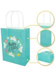 4 PCS Easter Bunny Gift Bags, Easter Party Favor Bags with Handles, Happy Easter Easter Gift Bags for Kids, Party Supplies Favors, Gift Wrapping