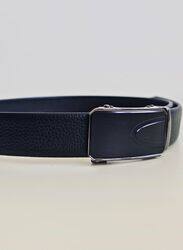 Mens Leather Strap Belt Mens Pin Buckle Luxury Waistband, Black