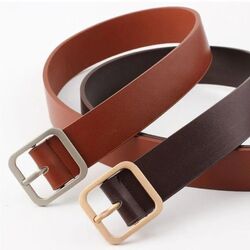 Leather Belts for Women Waist Sash Female Waistband Dresses Jeans Belts, Coffee
