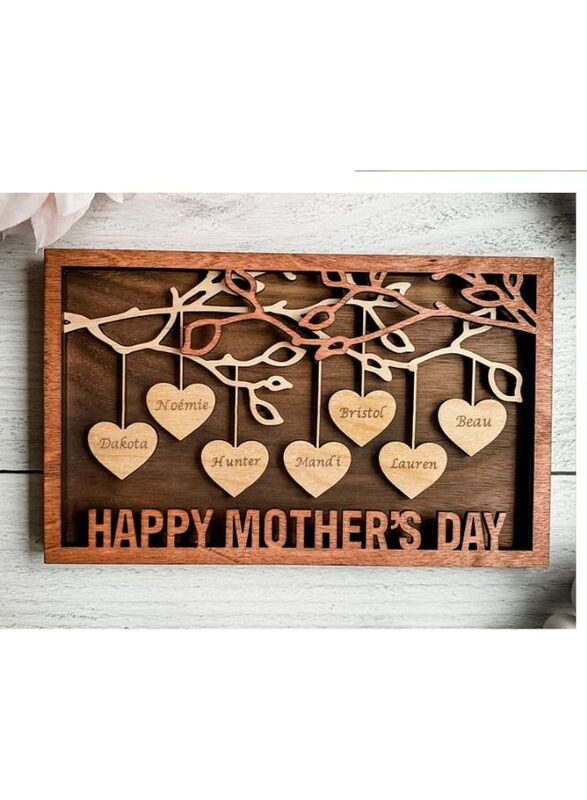 Unique Gifts for Mothers, Wooden Family Tree with Heart, The best gift ideas for birthdays, Mother's Day