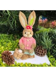 35cm Handmade Straw Rabbit Straw Bunny for Easter Day Artificial Animal Home Furnishing Shop Decoration, Bunny 13