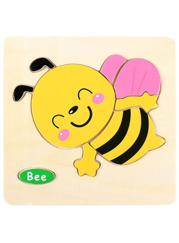 Wooden Puzzles for Kids Boys and Girls Animals Set Bee