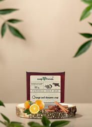 Orange and Cinnamon 130g Soap Bar for Daily Cleansing, Hydration, and an Aromatic Escape, Soap&Friends