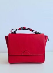 Roaming in Style with our Red Cow Leather Handbag for Women