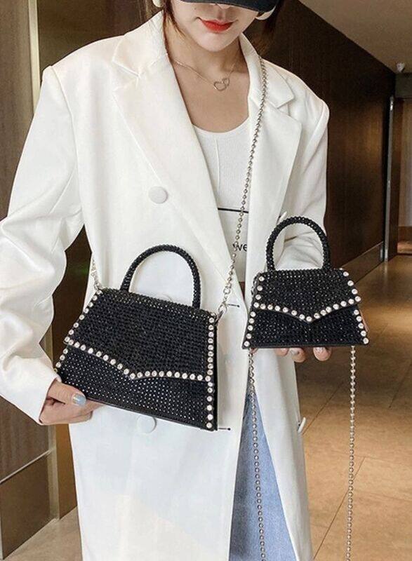 Trendy Rivet Handbag, crossbody bag and Luxury Diamond Purses for Stylish Women